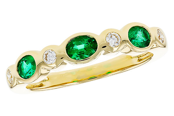 D294-46340: LDS WED RG .43 EMERALD .56 TGW
