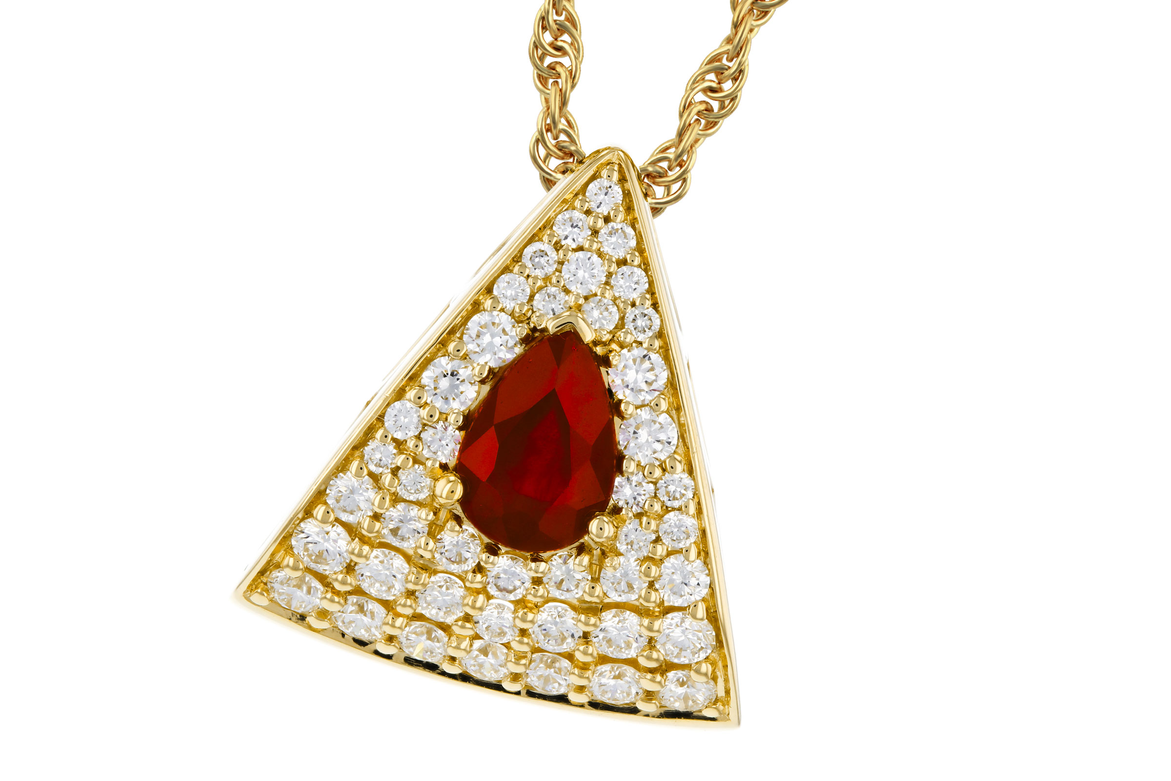 D294-48167: NECKLACE .46 RUBY .80 TGW (6x4MM RU)