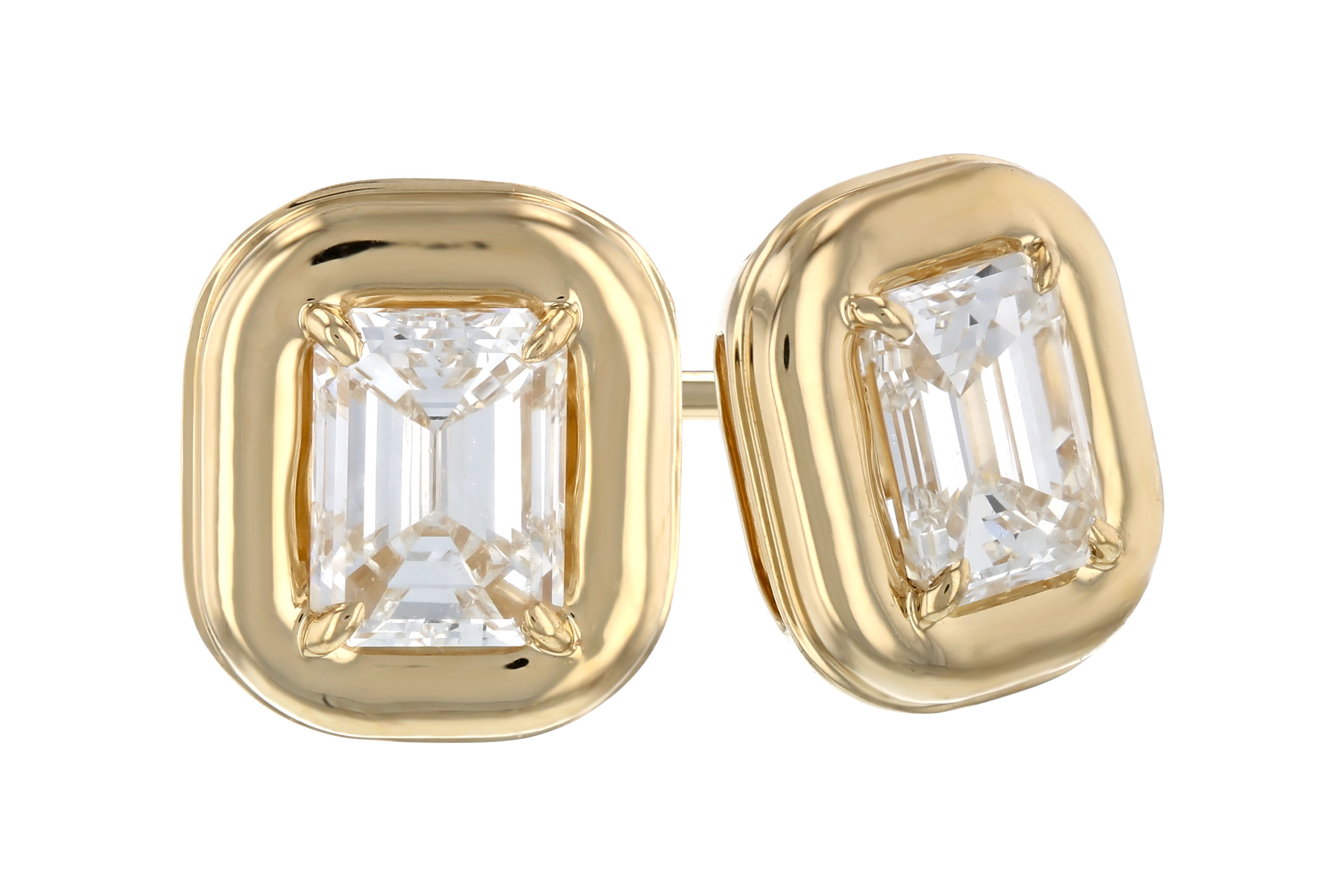 D294-49013: EARRINGS .48 TW EMERALD CUT DIA