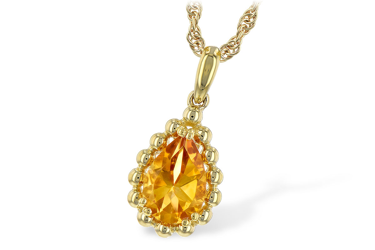 E208-13613: NECKLACE 1.06 CT CITRINE