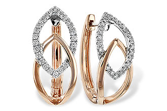 E208-17258: EARRING .25 TW (ROSE & WG)