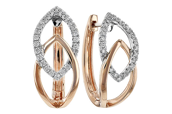 E208-17258: EARRING .25 TW (ROSE & WG)