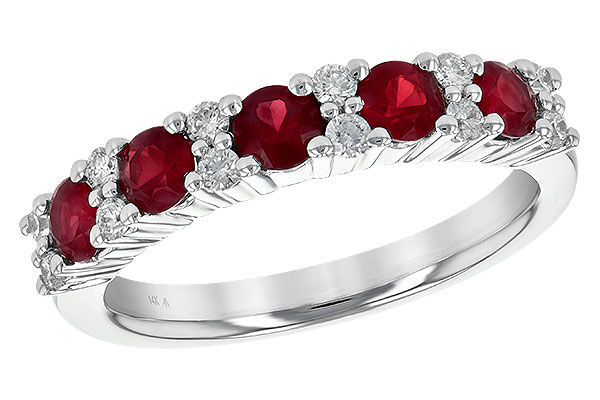 E209-01813: LDS WED RG .88 RUBY 1.12 TGW