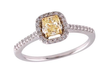 E291-73576: LDR .77 FANCY LGT YELL DIA .95 TW (GIA1279297180)