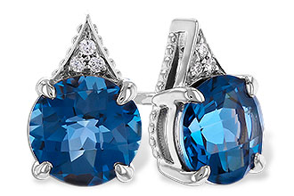 E292-69031: EARR 1.88 TW LONDON BLUE TOPAZ 1.90 TGW (6MM RD)