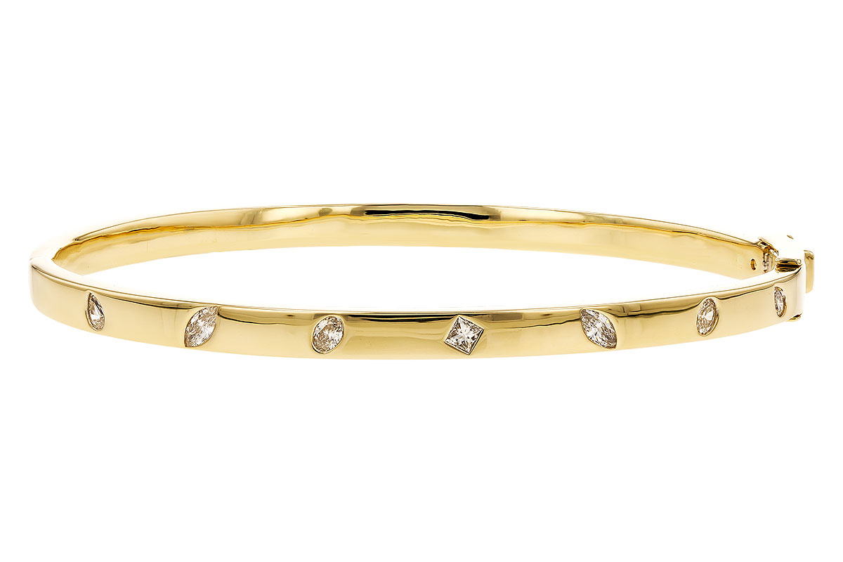 E292-70858: BANGLE .35 TW FANCY CUT DIAMONDS