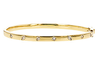 E292-70858: BANGLE .35 TW FANCY CUT DIAMONDS