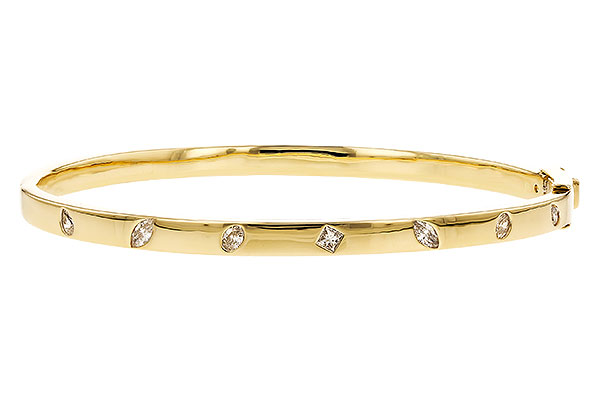 E292-70858: BANGLE .35 TW FANCY CUT DIAMONDS