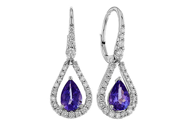E293-56313: EARR 1.48 TW TANZANITE 1.98 TGW (7x5 PEAR)