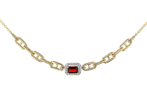 E293-57213: NECK .63 GARNET .75 TGW (6x4MM E.C. GAR / 18")