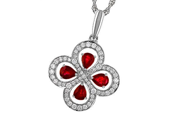 E293-57231: NECKLACE .68 RUBY TW .96 TGW