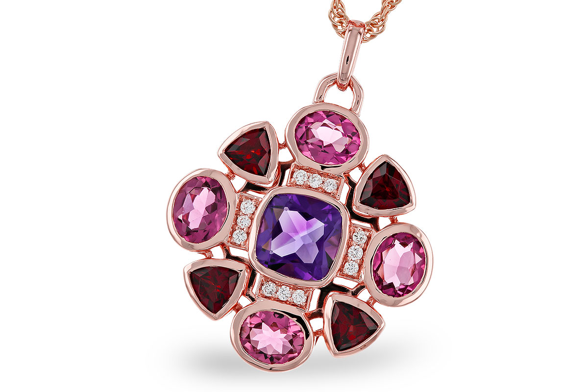 E293-58095: NECKLACE 2.76 SEMI-PREC (AM,GT,PT) 2.82 TGW