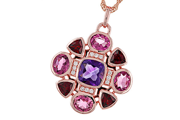 E293-58095: NECKLACE 2.76 SEMI-PREC (AM,GT,PT) 2.82 TGW