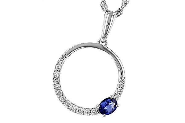 E293-58104: NECKLACE .28 SAPPHIRE .43 TGW