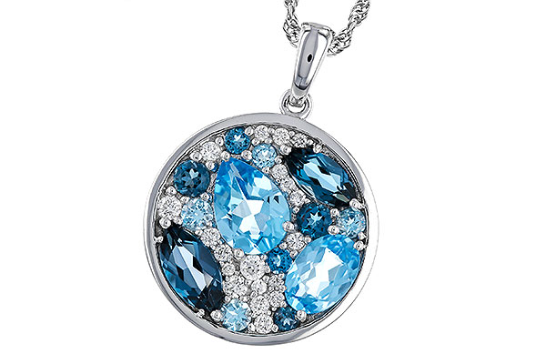 E293-59031: NECKLACE 2.31 TW BLUE TOPAZ 2.48 TGW
