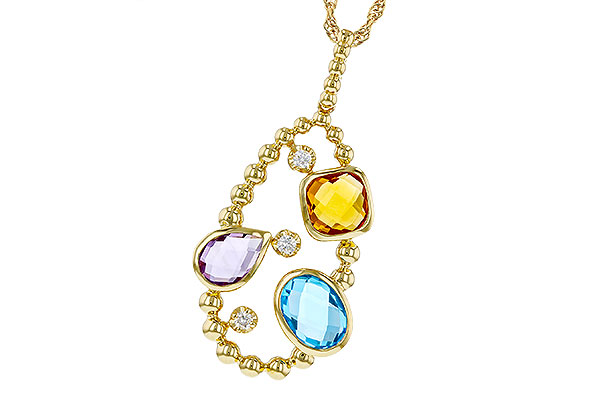 E293-59040: NECKLACE 3.04 TW SEMI-PREC 3.14 TGW (BT,AMY,CIT)