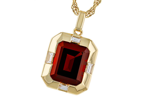 E293-59058: NECKLACE 3.65 GARNET 3.82 TGW (10x8MM GAR)