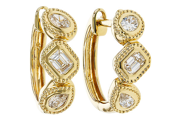 E293-62713: EARRINGS .42 TW FANCY CUT DIAS