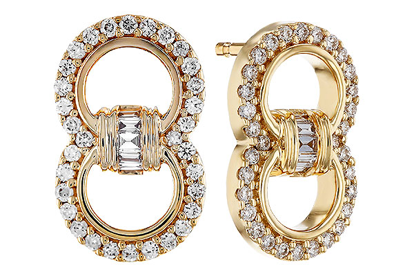 E294-46276: EARRINGS .05 TW BAGS .28 TW