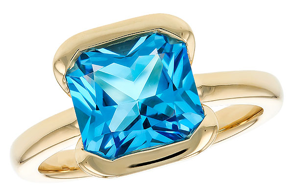 E294-46304: LDS RG 3.50 CT BLUE TOPAZ (9MM BT)