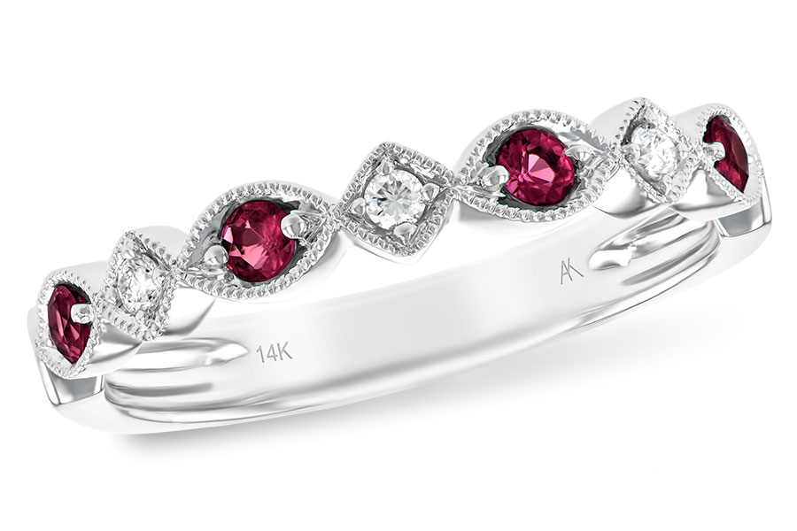 F111-75404: LDS WED RG .20 RUBY .26 TGW