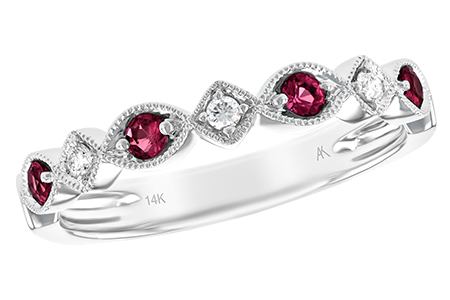 F111-75404: LDS WED RG .20 RUBY .26 TGW
