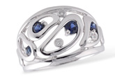F203-60876: LDS WED RG .40 SAPPH .43 TGW