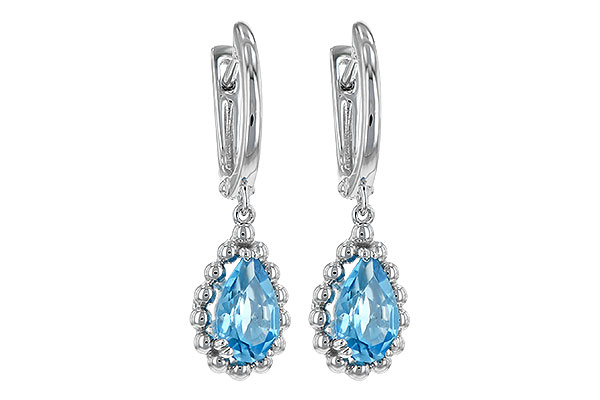 F208-13622: EARRING BLUE TOPAZ 1.70 TW