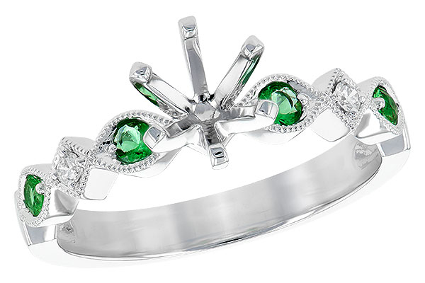 F209-02685: LDS SEMI DIA RG .12 EMERALD .16 TGW