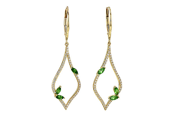 F209-06349: EARR .42 GREEN GARNET .77 TGW