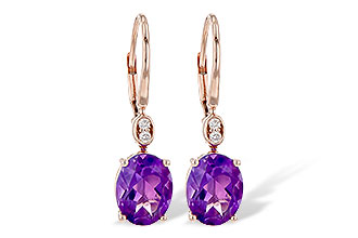 F209-09004: EARR 2.85 TW AMETHYST 2.90 TGW (9x7MM AMY)
