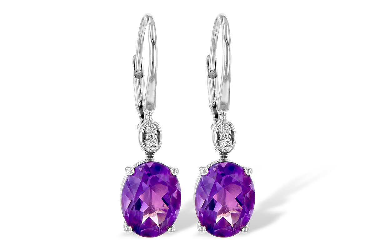F209-09004: EARR 2.85 TW AMETHYST 2.90 TGW (9x7MM AMY)