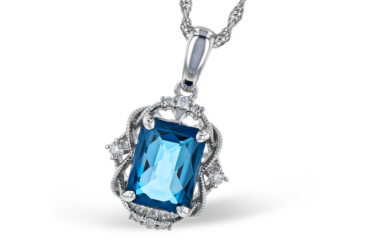 F291-76304: NECK 1.68 LONDON BLUE TOPAZ 1.73 TGW (8x6MM LBT)