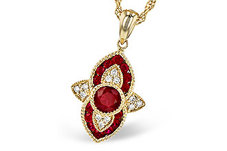 F291-76349: NECK .63 TW RUBY .70 TGW