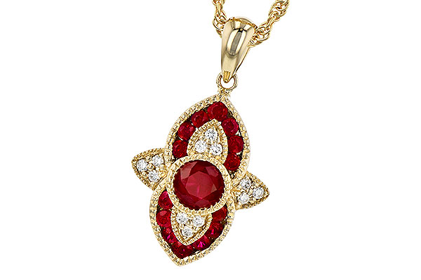 F291-76349: NECK .63 TW RUBY .70 TGW