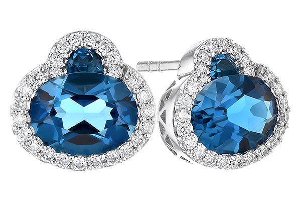 F291-79940: EARR 2.60 TW LONDON BLUE TOPAZ 2.81 TGW