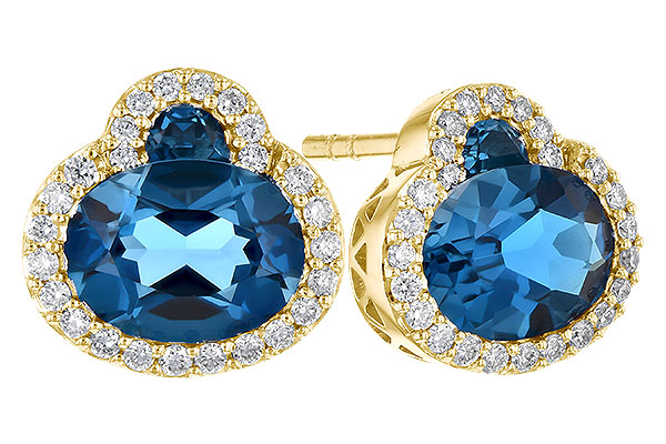 F291-79940: EARR 2.60 TW LONDON BLUE TOPAZ 2.81 TGW