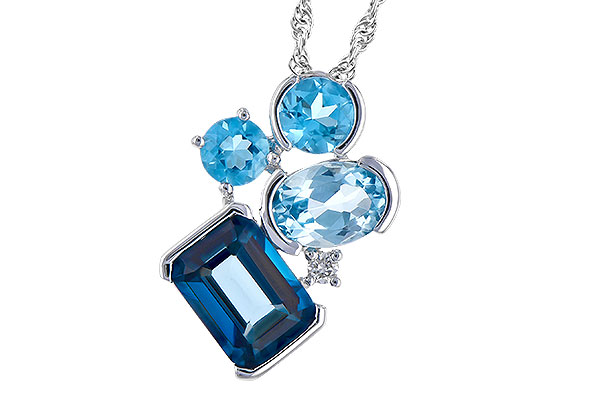 F291-79958: NECK 3.08 BLUE TOPAZ TW 3.11 TGW