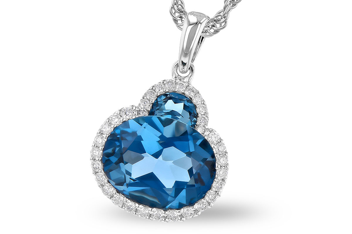 F291-79985: NECK 2.86 LONDON BLUE TOPAZ 3.00 TGW (10X8 OVAL)