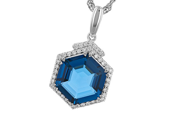 F292-68149: NECK 3.94 TW LONDON BLUE TOPAZ 4.12 TGW