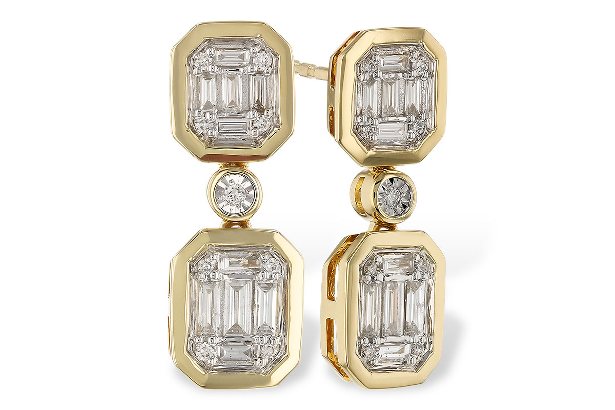 F293-55422: EARRINGS .38 BAG .45 TW