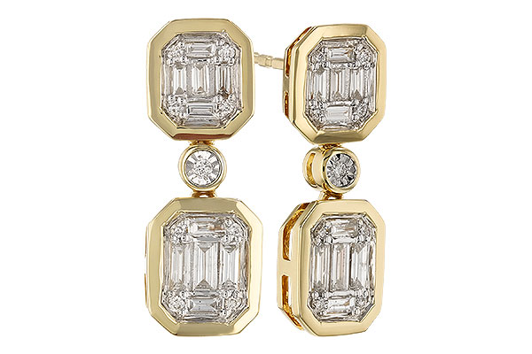 F293-55422: EARRINGS .38 BAG .45 TW
