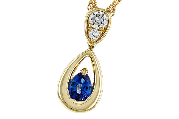 F293-58140: NECKLACE .21 SAPPHIRE .27 TGW (4x3 SAPP)