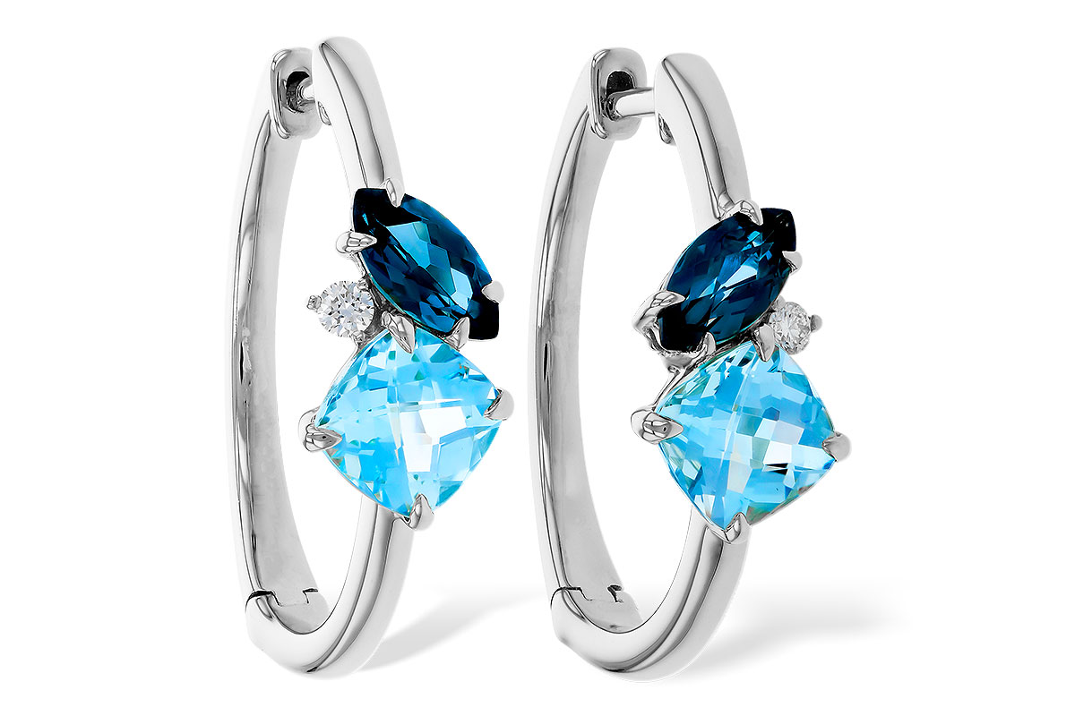 F293-59004: EARRINGS 1.82 TW BLUE TOPAZ 1.86 TGW