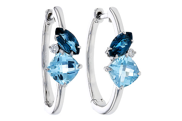 F293-59004: EARRINGS 1.82 TW BLUE TOPAZ 1.86 TGW