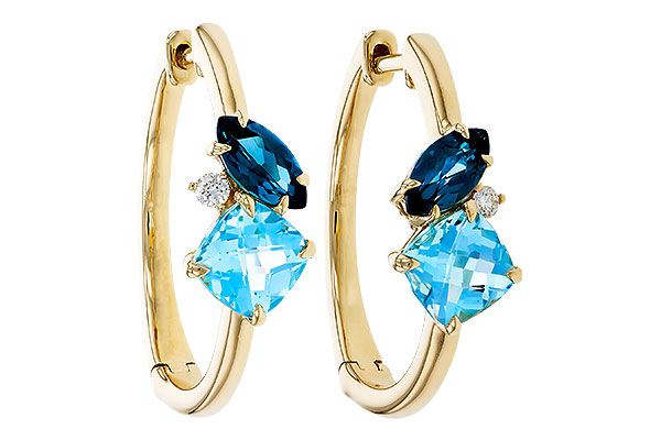 F293-59004: EARRINGS 1.82 TW BLUE TOPAZ 1.86 TGW
