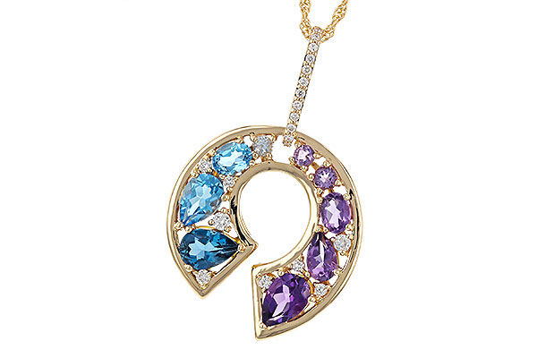 F293-59049: NECKLACE 1.77 SEMI-PREC (AMY & BT) 1.90 TGW