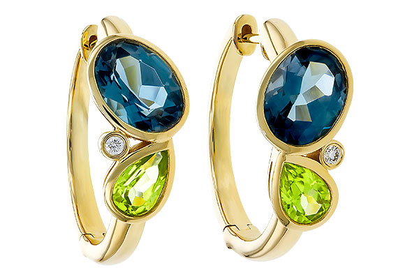 F293-63604: EARRINGS 2.97 SEMI-PREC (PER,LBT) 3.00 TGW