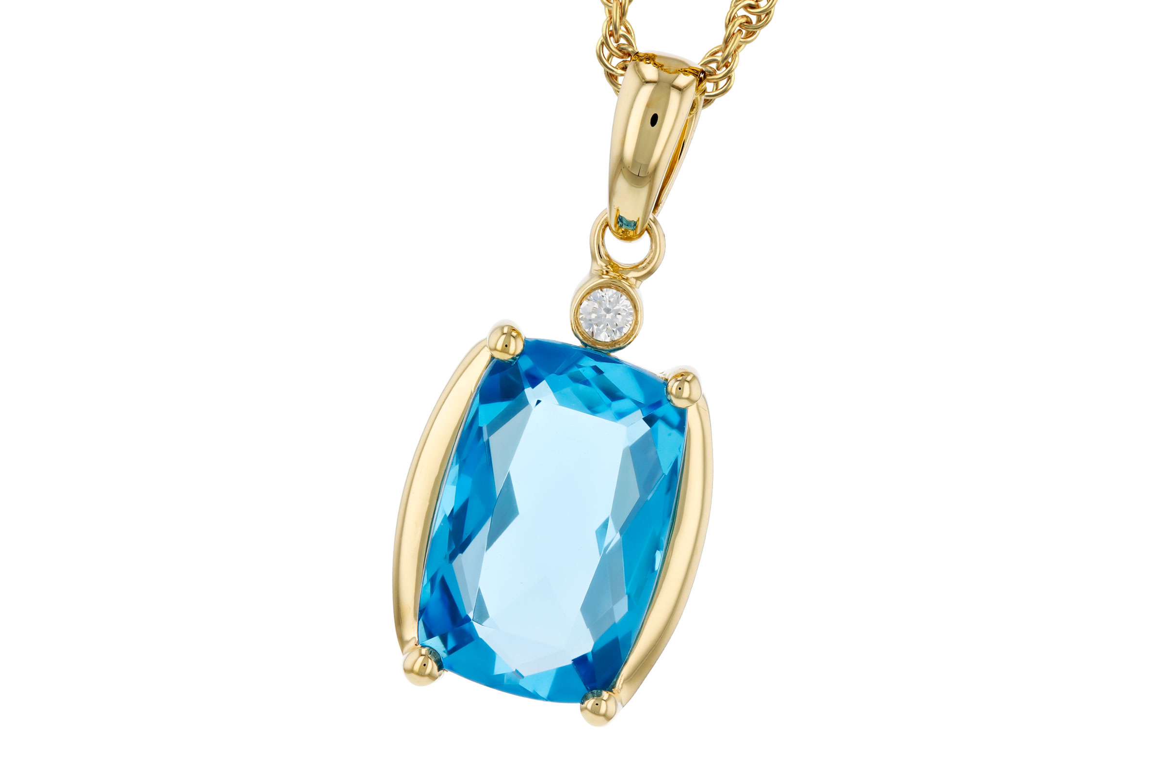 F294-48104: NECKLACE 2.88 BLUE TOPAZ 2.90 TGW (11x7MM BT)