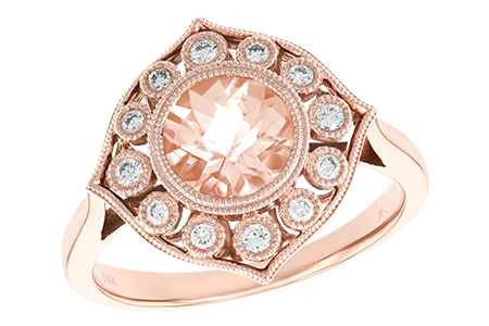 G207-22658: LDS RG .90 MORGANITE 1.05 TW